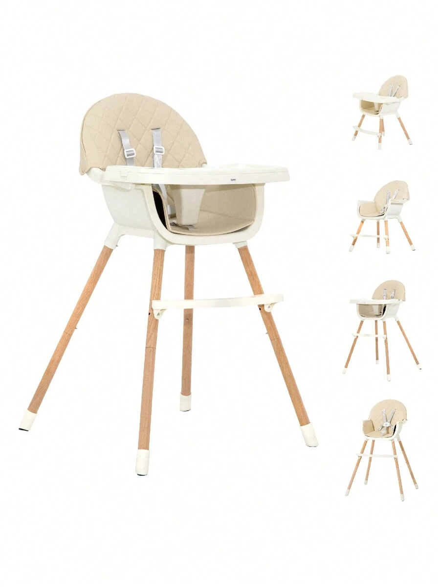 Silla Alta Reforzada Bebe 6 Meses A 3 Años Ajustable 4 En 1 - Beis - Ver 1