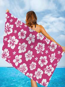 1條白色大花熱帶夏威夷花卉紋理印花柔軟浴巾,適合游泳,露營,假期,瑜伽,潛水旅行,抗沙,快干,柔軟吸水,泳池毛巾,游泳毛巾,適合運動,瑜伽,游泳,徒步旅行,沐浴,旅行,泳池等。 - 彩色 - 查看 6