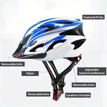 Adults' Ultra-Light Adjustable Mountain Bike Helmet - Maximum Comfort And Protection For Your Outdoor Cycling Adventure. - Black and White - View 7