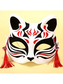 Half Face Cat/Full Face Cat/Fox Performance Mask (Bell Color Random) - Multicolor - View 12