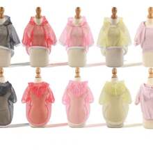 春夏季透氣寵物衣服帶帽,適用於貓和狗,防uv,適用於像貴賓犬,比熊犬這樣的小中型犬 - 藕粉色 - 查看 3