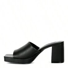 Artemisa Block Heel Slip On Sandals - màu đen - Xem 3