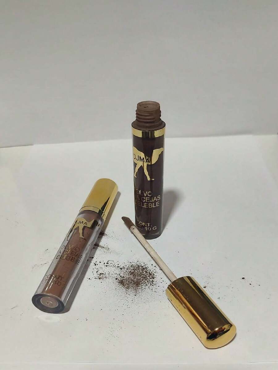 Henna Árabe 100% Mineral para ceja en polvo de alta pigmentación 36hrs natural Dos tonos a escoger 1 año de duración de uso diario presentación grande 10g - 02 Dark Brown - Ver 1
