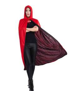 1 chiếc áo choàng ma cà rồng trùm đầu màu đen và đỏ có thể đảo ngược, trang phục Halloween cho cosplay, tiệc tùng, chụp ảnh hoặc biểu diễn trên sân khấu - Nhiều màu - Xem 3