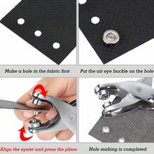 1pc Shoelace Hole Punch Plier Eyelet Puncher For Shoe DIY - Multicolor - View 3