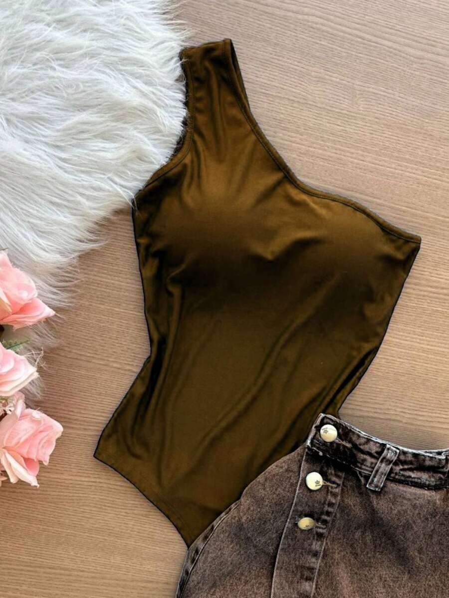 Women Bodysuits - 咖啡棕 - 查看 1