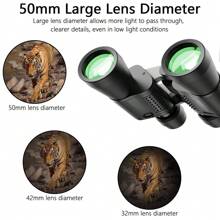 180x100 HD High Definition Zoom Powerful Binoculars Day/Low Night Optics Hunting & Case Travel Night Vision - Black - View 3