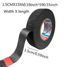 寬15mm * 15m電氣絕緣膠帶,耐高溫電路束pet結束帶阻燃膠帶 - 黑色 - 查看 2