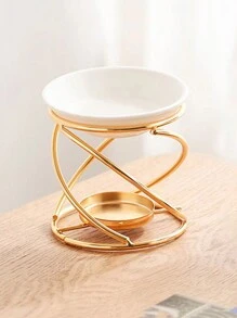 1 Simple Four-Twist Black Creative Aromatherapy Furnace Essential Oil Heating Lamp Household Wax Melting Lamp Candlestick Halloween,Spooky,Autumn,Festival,Holiday ,Winter,Holiday,Festival,Room Decor,