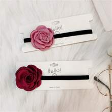 BMOR Elegant Velvet Choker Necklace Vintage Rose Flower Short Clavicle Chain Necklace Women Fashion Wedding Neck Collar Funky Jewelry Gift Valentines - Flower Choker - View 3