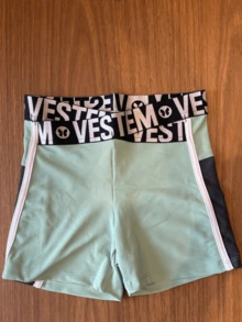 Women Sports Shorts - 薄荷綠 - 查看 3