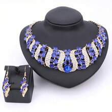 Cô dâu Pha lê Dây chuyền & Hoa tai Bộ Đối với phụ nữ Đám cưới , Kỳ nghỉ , Các bữa tiệc , Qủa tặng , Bộ trang sức - bộ 2 món - Xem 3