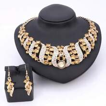 Cô dâu Pha lê Dây chuyền & Hoa tai Bộ Đối với phụ nữ Đám cưới , Kỳ nghỉ , Các bữa tiệc , Qủa tặng , Bộ trang sức - bộ 2 món - Xem 5