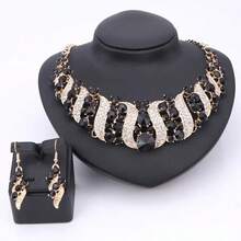 Cô dâu Pha lê Dây chuyền & Hoa tai Bộ Đối với phụ nữ Đám cưới , Kỳ nghỉ , Các bữa tiệc , Qủa tặng , Bộ trang sức - bộ 2 món - Xem 7