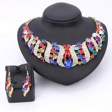 Cô dâu Pha lê Dây chuyền & Hoa tai Bộ Đối với phụ nữ Đám cưới , Kỳ nghỉ , Các bữa tiệc , Qủa tặng , Bộ trang sức - bộ 2 món - Xem 4