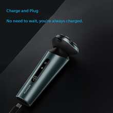 Flyco 1 Miếng Có thể sạc lại Điện lực Máy cạo râu Ba chiều Nổi Cạo râu Toàn cơ thể Rửa 1 Giờ Sạc nhanh Thông minh Màn hình LED - Màu xanh lam - Xem 8