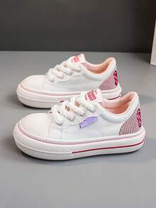 2024年春夏新款透氣女帆布鞋,圓頭,高耐久性,韓式休閒鞋 - 米色 - 查看 3