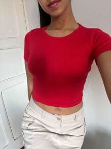 Women T-Shirts - 紅色 - 查看 5