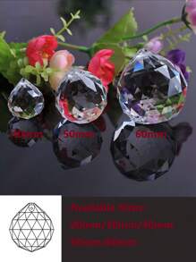 1pc/6pcs 20mm/30mm/40mm/50mm/60mm/Shiny K9 Glass Crystal Faceted Ball/Crystal Glass Globe Balls/Crystal Round Ball/Crystal Sun Catcher Ball Beads/Crystal Prisms/For Chandelier Prism Pendant Replacement/Wedding Decoration/Holiday Decoration/Window Decoration/Xmas Tree Decoration/DIY Glass Suncatcher