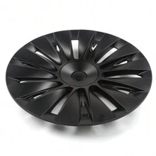 4PCS Wheel Covers For 2020-2023 Tesla Y 19-Inch ABS Hubcap Rim Protectors Whirlwind-Shaped Wheel Trim Covers By IKON MOTORSPORTS. - Gaya V5 - Hitam Matte - View 7