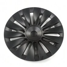 4PCS Wheel Covers For 2020-2023 Tesla Y 19-Inch ABS Hubcap Rim Protectors Whirlwind-Shaped Wheel Trim Covers By IKON MOTORSPORTS. - Gaya V5 - Hitam Matte - View 8