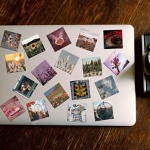 50pcs Scenery Ins Stickers, Graffiti Cartoon Cute Vinyl Waterproof Stickers, Suitable For Water Bottles, Laptops, Phones, Skateboards, Guitars, Luggage, Clipboards, Hard Hats, Decor For Children, Teenagers And Adults Party Supplies, Scrapbooking And Gifting,Skateboard,Scrapbooking,Bible Study Supplies,Brown Sticker,Keyboard Stickers,Journaling