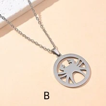 1 Miếng Thép không gỉ Chòm sao Dây chuyền , Không giới tính Thiết kế Đối với Cặp đôi , Tối giản Và Hợp thời Xương quai xanh Chuỗi Với Quá quắt Phong cách - Bạc - Xem 14