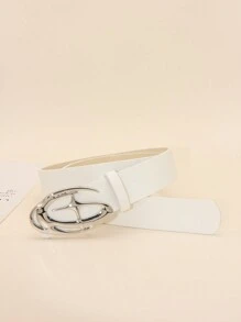 1pc Women's Fashionable Belt With Starry Buckle For Daily Wear, Casual Pants, Jeans, Dress