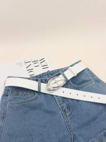 1pc Women's Fashionable Belt With Starry Buckle For Daily Wear, Casual Pants, Jeans, Dress