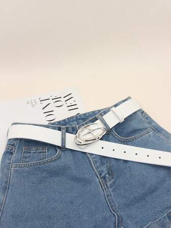 1pc Women's Fashionable Belt With Starry Buckle For Daily Wear, Casual Pants, Jeans, Dress Summer, School Fall, Autumn, Halloween