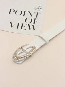 1pc Women's Fashionable Belt With Starry Buckle For Daily Wear, Casual Pants, Jeans, Dress