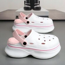 Zapatillas Blancas De Tabi Para Mujer Con Suela Gruesa, Altura Adicional, A Prueba De Agua, Adecuadas Para Actividades Al Aire Libre, Incluidas Las Relacionadas Con El Agua, Actividades En Interiores, Como Usar Después De Ducharse - Blanco - Ver 4