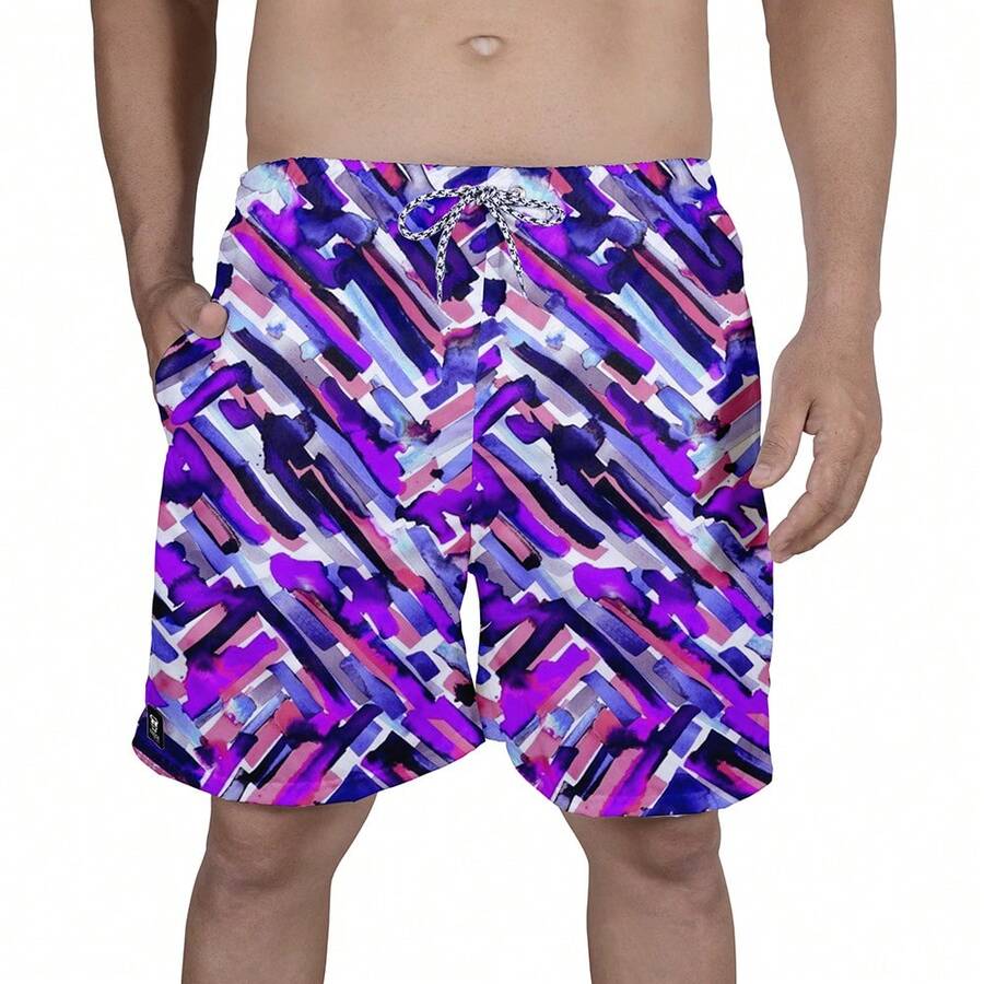 Men Beach Shorts - màu đen - Xem 1