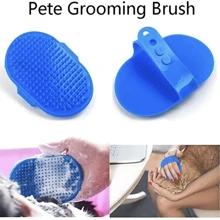 1 Pc Soft Rubber Dog Brush Comb Cat Bath Brush Rubber Glove Hair Fur Grooming Massage Brush For Small Medium Dog Cats