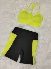 Women Sports Sets - 黃色 - 查看 2