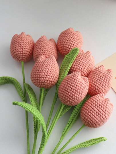 1 件手工仿制郁金香花，适合母亲节、教师节、情人节礼物或插花（随机发货）、情人节、礼物