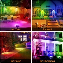 JOESTAR Solar Color Changing Lights Outdoor, Multi-Color RGB Solar Landscape Spotlight, IP65 Waterproof Solar Powered Garden Lights, Solar Spot Lights For Pathway Tree Garden - Black - View 3