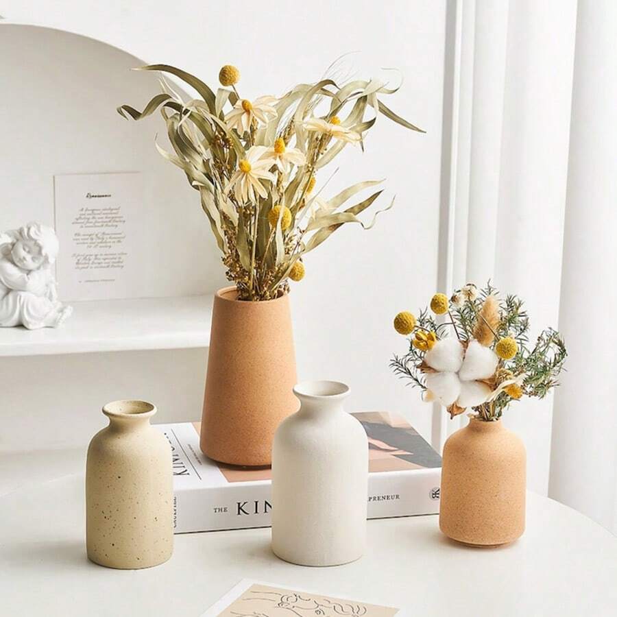 One Piece Dry Flower Vases, Ceramic Vase, Flower Vase Vintage Decor Modern Farmhouse Decor Rustic Home Decor, Wedding Centerpiece, Farmhouse Kitchen Decor,Best Gift,Home Decor,Flower Vase,Centerpiece,Table Decor Room Decor Glass Vase - Multicolor - View 1