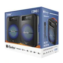 COMBO DE BAFLES BOCINAS PORTÁTILES CON MICRÓFONO STEUBEN - Negro - Ver 1