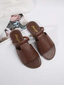 Của phụ nữ Kích thước lớn Dép phẳng Đối với Kỳ nghỉ & Mùa hè Mặc Ngoài trời Giày dép - màu nâu - Xem 5