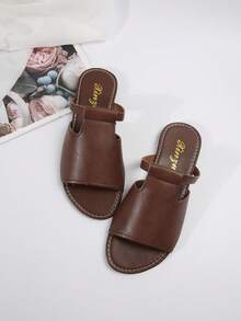 Của phụ nữ Kích thước lớn Dép phẳng Đối với Kỳ nghỉ & Mùa hè Mặc Ngoài trời Giày dép - màu nâu - Xem 4