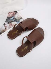 Của phụ nữ Kích thước lớn Dép phẳng Đối với Kỳ nghỉ & Mùa hè Mặc Ngoài trời Giày dép - màu nâu - Xem 6