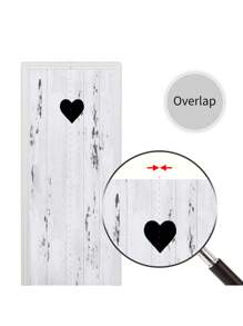 15.16"X78.74" X 2pcs / 17.7"X78.74" X 2pcs Creative Distressed White & Yellow Wood Grain Wall Stickers, Black Heart Decor Door Stickers, Removable Self-Adhesive Wall Decals, Fridge Stickers, Waterproof Removable Door Stickers, Stickers, Wall Decals, Vinyl Decals, Home Decor, Spring Decor, Refresh Your Home, Rama Decor Sticker Gift, Birthday & Graduation Gift - Multicolor - View 8