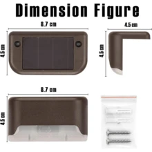 JOESTAR Solar Deck Lights,8 Pack Solar Step Lights Outdoor Solar Fence Lights Waterproof For Outdoor Stairs, Step, Fence, Yard, Patio And Pathway(Brown) [Energy Class A] - Brown - View 2
