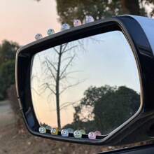 10个/包 彩色发光煤球汽车装饰品，适用于仪表盘、后视镜、空调出风口装饰 - 彩色 - 查看 8