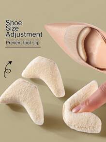1pair Shoe Inserts To Adjust Shoe Size And Relieve Pain In High Heels With Anti-Skid Front Foot Pad And Half Insole For Women High Heels Women Pumps And Men Sneakers Shoes Summer Daily Wear, Shoes Accessories Gift Ideas - Apricot - View 4