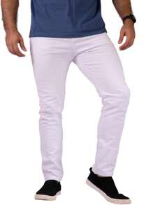 Urban Zone Jeans Men Pants - 白色 - 查看 2