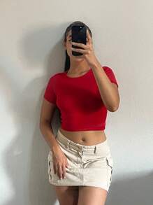 Women T-Shirts - 紅色 - 查看 4