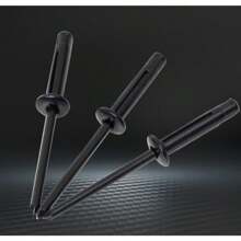 1Pack Full Black Painted Aluminium Trifold Blind Rivets Nail Pop Bulb Blind Rivet Structural Blind Rivet Aluminium Load Spreading Rivets Auto Fasteher Fixing 50pcs - Black - View 4