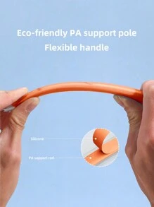 1把長柄矽膠軟勺,適用於嬰兒餵食訓練